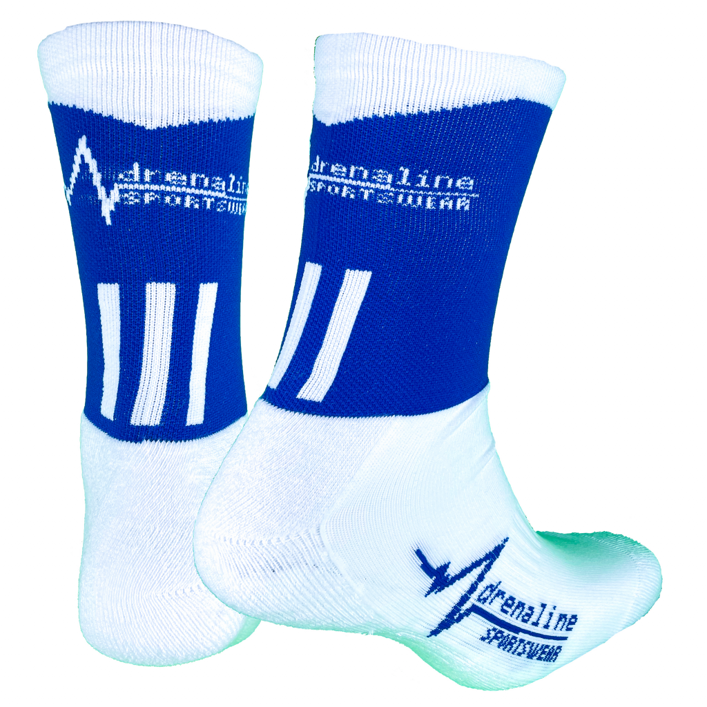 Blue white socks