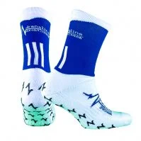 Blue white grip socks