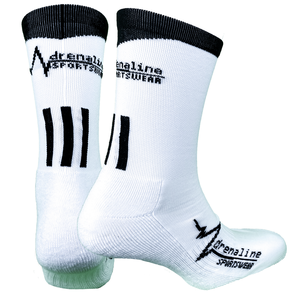White black socks