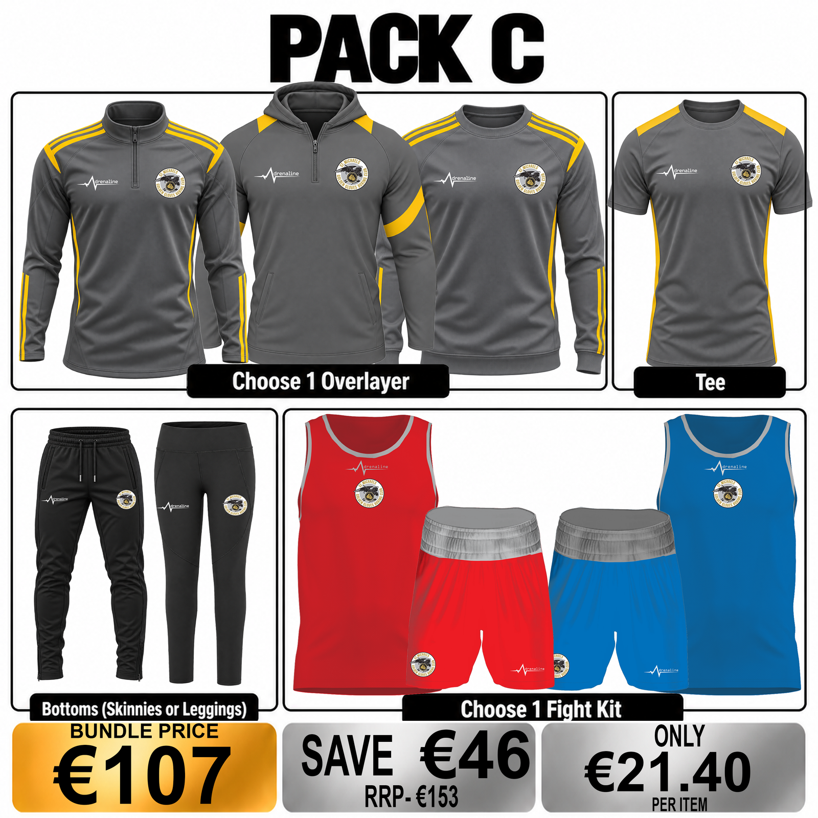 St. Michael’s Golden Gloves Boxing Club Pack C